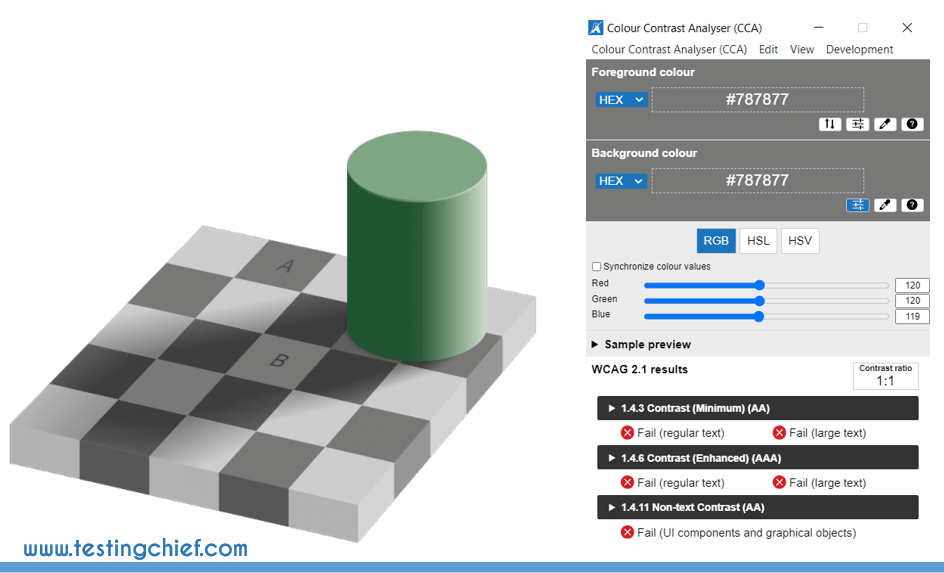 optical illusion color contrast